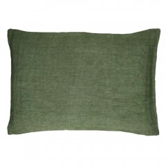 CUSHION GREEN 100% LINEN 